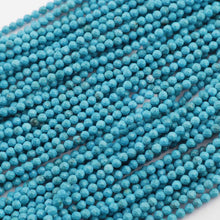 Load image into Gallery viewer, 5 Strands Blue Turquoise Faceted Round Ball Beads Strand 13 inches 2mm - Jalvi &amp; Co.