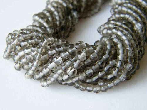 5 Strands Brown Smoky Quartz Smooth Round Ball Gemstone Loose Beads 5mm 14