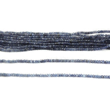 Load image into Gallery viewer, 5 Strands Iolite Water Sapphire Faceted Rondelle Beads Strand 13 inches 3-3.5mm - Jalvi &amp; Co.