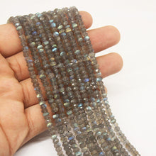 Load image into Gallery viewer, 5 Strands Labradorite Faceted Rondelle Beads Strand 13 inches 4-4.5mm - Jalvi &amp; Co.