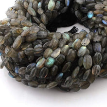 Load image into Gallery viewer, 5 Strands Natural Labradorite Faceted Oval Beads Strand 13 inches 10-13mm - Jalvi &amp; Co.