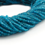 5 Strands Neon Apatite Faceted Rondelle Beads Strand 13 inches 3-4mm