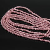 5 Strands Pink Zircon Faceted Rondelle Beads Strand 16 inches 3mm