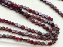 Load image into Gallery viewer, 5 Strands Red Garnet Smooth Round Coin Loose Gemstone Beads Strand 13&quot; 6mm - Jalvi &amp; Co.