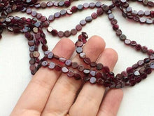 Load image into Gallery viewer, 5 Strands Red Garnet Smooth Round Coin Loose Gemstone Beads Strand 13&quot; 6mm - Jalvi &amp; Co.