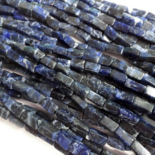 5 Strands Sodalite Smooth Polished Rectangle Gemstone Loose Beads 7mm 8mm 14