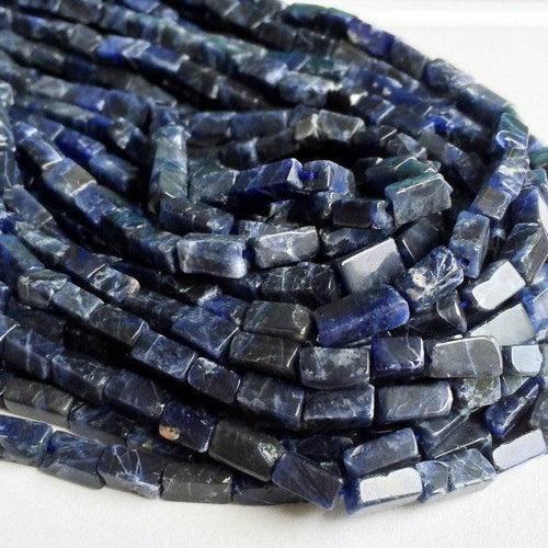 5 Strands Sodalite Smooth Polished Rectangle Gemstone Loose Beads 7mm 8mm 14