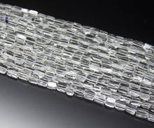 Load image into Gallery viewer, 5 x 13 inch, 5-7mm, White Quartz Smooth Rectangle Beads Necklace, Quartz Beads - Jalvi &amp; Co.