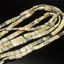 Load image into Gallery viewer, 5 x 14 inch, 10-13mm, Green Jasper Smooth Chiclet Gemstone Beads, Jasper Beads - Jalvi &amp; Co.