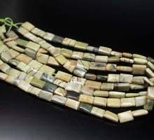 Load image into Gallery viewer, 5 x 14 inch, 10-13mm, Green Jasper Smooth Chiclet Gemstone Beads, Jasper Beads - Jalvi &amp; Co.