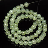 5 x Natural Green Prehnite Smooth Ball Round Loose Gemstone Beads Strand 16