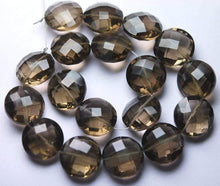 Load image into Gallery viewer, 50 Beads, Finest Quality,Matched Pair 6mm Size,Smoky Quartz Faceted Coins Shaped Briolettes - Jalvi &amp; Co.