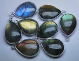 50 Pcs Labradorite Silver, 50 Pcs Gold