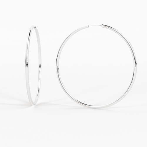 50MM Minimalist 14k Solid Gold Hoop Earrings / Large Hoop Earrings for Women / Oversized Thin Hoops / Bridesmaid Gift / Real Gold Huge Hoops - Jalvi & Co.