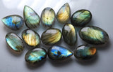 546 Carats, 13 Pieces, Flash Rainbow Yellow Flash Labradorite Smooth Large Cabuchon 30-41mm