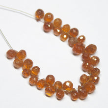 Load image into Gallery viewer, 56mm, Natural Spessartine Faceted Onion Teardrop Briolette Gemstone Beads - Jalvi &amp; Co.