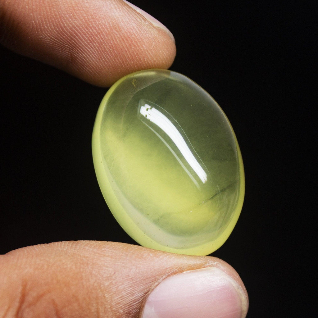 58 carats, 28x20mm, Natural Lemon Quartz Smooth Polished Oval Cabochon Loose Gemstone - Jalvi & Co.