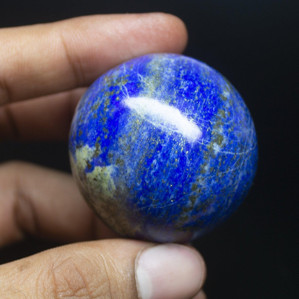 598 cts, Natural Lapis Lazuli Sphere Gemstone Ball Reiki, Metaphysical, Collectible, Showcase Item - Jalvi & Co.