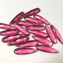 Load image into Gallery viewer, 5pc 30x8mm Pink Rubellite Quartz Pear Long Drops Briolette Loose Beads - Jalvi &amp; Co.