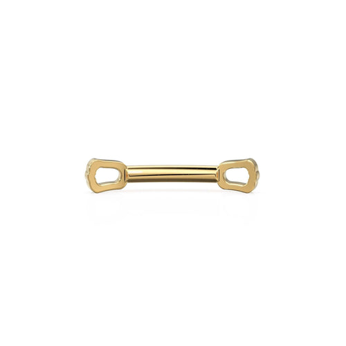 Twisted Bar Connector Gold Plated Necklace Connector Gold Bar