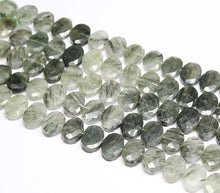 Load image into Gallery viewer, 6.5 inches, 18x13mm, Natural Green Rutile Quartz Faceted Oval Beads Strand - Jalvi &amp; Co.