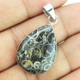 6.86g, Totally Handmade Coffee Bean Jasper 925 Sterling Silver Pendant, Jasper Pendant