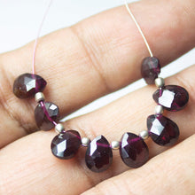 Load image into Gallery viewer, 6-8mm Natural Red Garnet Faceted Pear Drop Briolette Beads Garnet Beads - Jalvi &amp; Co.
