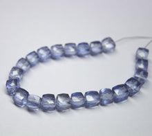 Load image into Gallery viewer, 6 inch, 6-6.5mm, Natural Mystic Blue Quartz Faceted Box Square Beads, Quartz Beads - Jalvi &amp; Co.