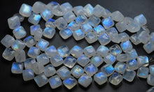 Load image into Gallery viewer, 6 Inches Flashy Rainbow Moonstone Smooth Cushion Shape Briolettes, 7.5-8mm Size - Jalvi &amp; Co.