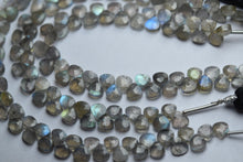 Load image into Gallery viewer, 6 Inches Strand,Labradorite Faceted Heart Shaped Briolettes, 5mm - Jalvi &amp; Co.