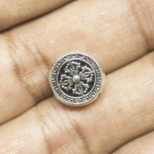 Load image into Gallery viewer, 6 Tribal Antique Silver Tone Spacer Disk Bead - SC147 - Jalvi &amp; Co.