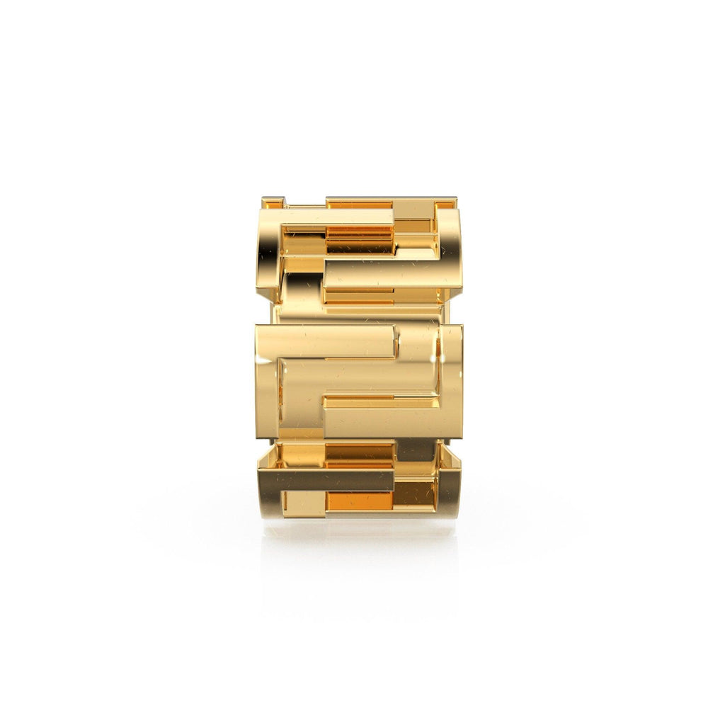 6mm Designer 18k Solid Yellow Gold Bead / Fancy Spacer Handmade Findings / Hefty 6mm Large Hole European Beads / Jewelry Making Supplies - Jalvi & Co.