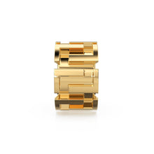 Load image into Gallery viewer, 6mm Designer 18k Solid Yellow Gold Bead / Fancy Spacer Handmade Findings / Hefty 6mm Large Hole European Beads / Jewelry Making Supplies - Jalvi &amp; Co.