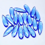 6pc, 35mm, Tanzanite Quartz Faceted Pear Drops Briolette Matching Pair