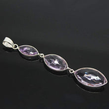 Load image into Gallery viewer, 7 grams, Pink Amethyst Marquise 925 Sterling Silver Pendant, Amethyst Pendant - Jalvi &amp; Co.