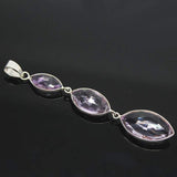 7 grams, Pink Amethyst Marquise 925 Sterling Silver Pendant, Amethyst Pendant