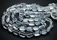 Load image into Gallery viewer, 7 Inch Strand, Faceted Step Cut Nuggets Shape, 11-14mm Long Rock Crystal Quartz - Jalvi &amp; Co.