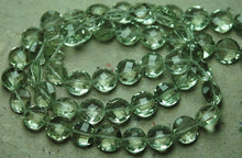 Load image into Gallery viewer, 7 Inch Strand, Finest Quality, Natural Green Amethyst Matched Pair 10mm Size, Faceted Coins Shaped Briolettes - Jalvi &amp; Co.
