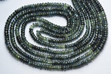 7 Inch Strand Finest Quality Natural Shaded Blue Sapphire Micro Faceted Rondelles Size 3.5-4mm Aprx