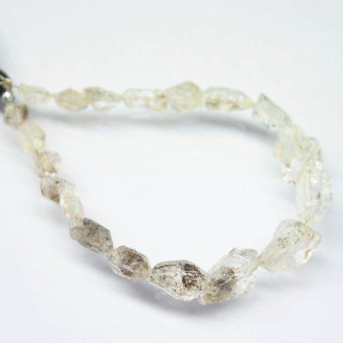 7 inch strand, Natural Herkimer Diamond Quartz Faceted Tumble Shape Gemstone Beads, Herkimer Diamond Beads, 7mm 14mm - Jalvi & Co.
