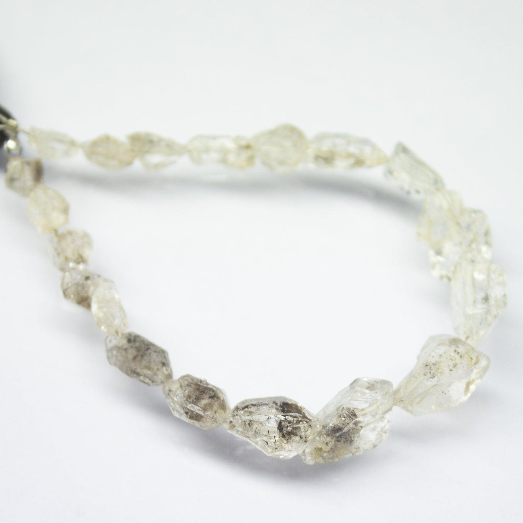 7 inch strand, Natural Herkimer Diamond Quartz Faceted Tumble Shape Gemstone Beads, Herkimer Diamond Beads, 7mm 14mm - Jalvi & Co.