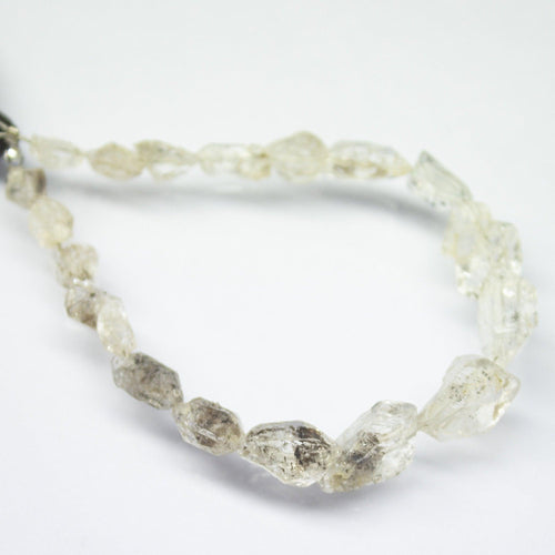 7 inch strand, Natural Herkimer Diamond Quartz Faceted Tumble Shape Gemstone Beads, Herkimer Diamond Beads, 7mm 14mm - Jalvi & Co.