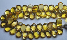 Load image into Gallery viewer, 7 Inch Strand Yellow Quartz Smooth Pear Shape Briolette, Size 7X10 mm - Jalvi &amp; Co.