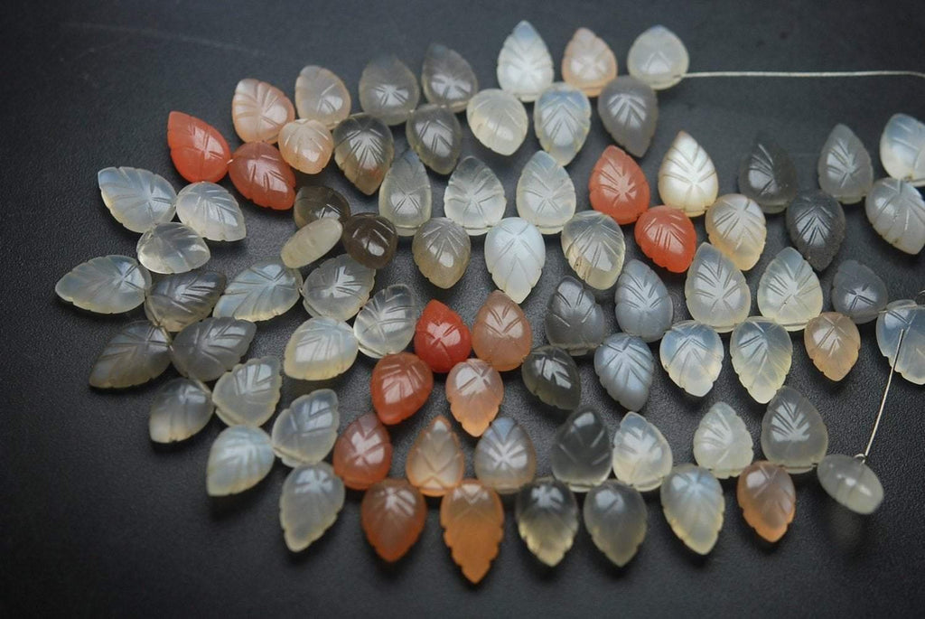 7 Inch Strand,Superb Finest Quality Multi Moonstone Carving Pear Shape Briolettes, 11-12mm Size - Jalvi & Co.