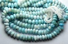 Load image into Gallery viewer, 7 Inch Strand,Superb-Finest Quality, Natural Larimar Faceted Rondelles Beads Size 7-8mm - Jalvi &amp; Co.