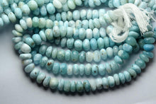 Load image into Gallery viewer, 7 Inch Strand,Superb-Finest Quality, Natural Larimar Faceted Rondelles Beads Size 7-8mm - Jalvi &amp; Co.