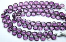 Load image into Gallery viewer, 7 Inch Strand,Superb-Finest Quality,Purple Quartz Faceted Heart Shape Briolettes, 8mm Size - Jalvi &amp; Co.