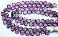 Load image into Gallery viewer, 7 Inch Strand,Superb-Finest Quality,Purple Quartz Faceted Heart Shape Briolettes, 8mm Size - Jalvi &amp; Co.