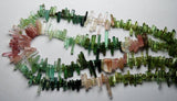 7 Inch-Super-Finest- Multi Tourmaline Sticks, Large Size, 6-12mm Full 7 Inch Strand,Super Finest Quality