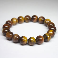 Load image into Gallery viewer, 7 inches, 10mm, Natural Tiger&#39;s Eye Smooth Round Beaded Bracelet, Tiger Eye Bracelet - Jalvi &amp; Co.